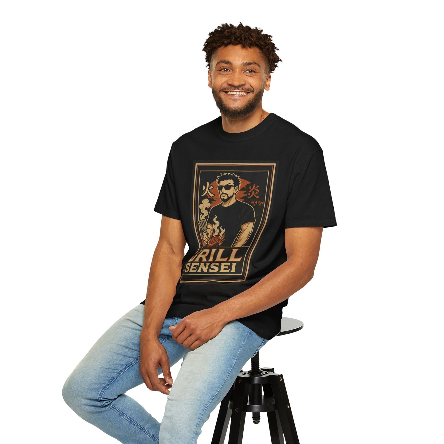 Grill Sensei Unisex Garment-Dyed T-shirt - Fun BBQ Tee for Grill Lovers