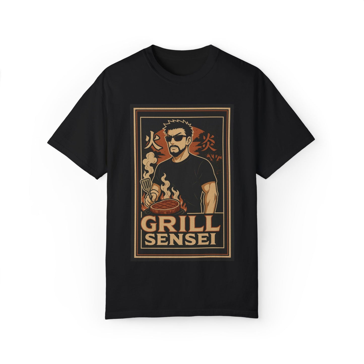 Grill Sensei Unisex Garment-Dyed T-shirt - Fun BBQ Tee for Grill Lovers